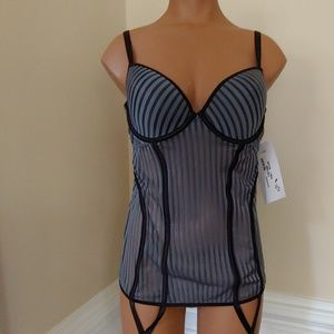 Escante gray black bra bustier large